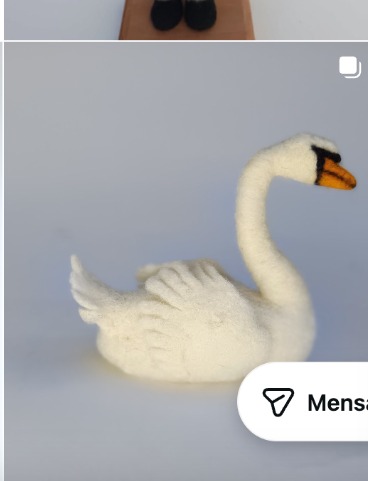 Cisne en fieltro
