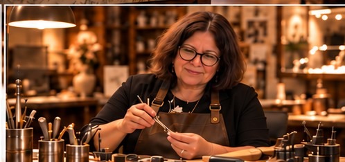 Trabajo artesanal en el taller de Orfebrería Jazz