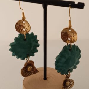 Aros Corazón Turquesa